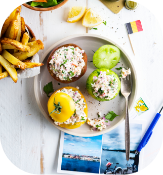 Tomato Creveggie with oven-baked fries By Foodbag