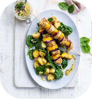 Country-style Sausage & Zucchini Skewers By Foodbag